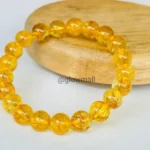 Citrine Crystal Yellow Stone Bracelet for Men & Women | Natural Energy Booster | Glow Mall - Dil Se, Aapke Liye