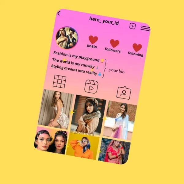 Custom Instagram Profile PVC Visiting Card - Sublimation Printed, Lifetime Waterproof - Glow Mall (100% Pure Desi Indian Brand)