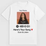 Customized Music QR Code T-Shirt – Premium Quality Song Scan Tee