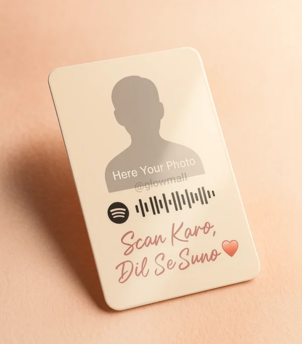 Customized Spotify Song PVC Card with Photo – Scan & Feel Sublimation Gift – Glow Mall