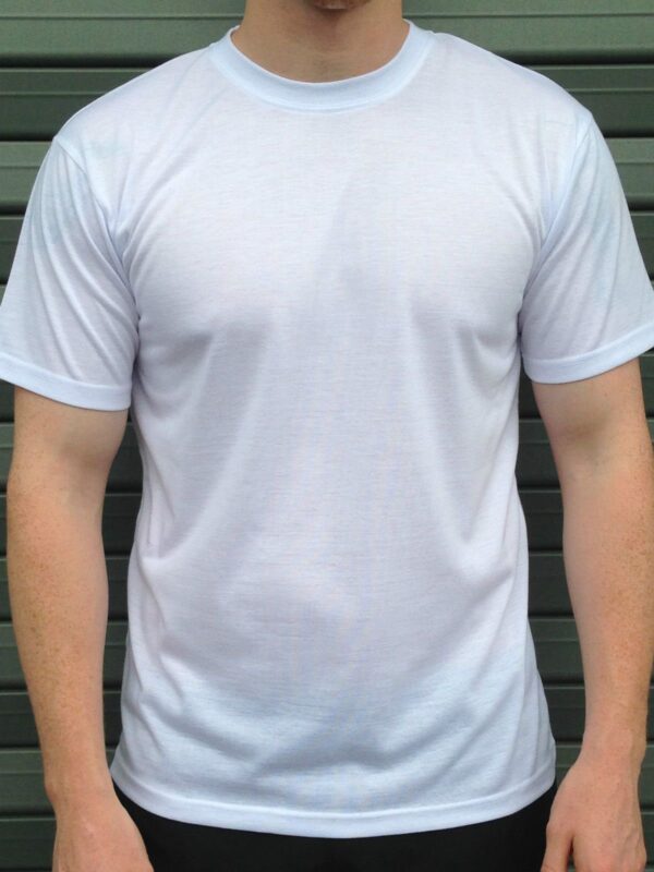 A classic plain white round-neck t-shirt for men from the Glow Mall brand, a versatile wardrobe staple available for online purchase in India.