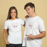 Classic Love, Timeless Style! | "Love" Matching T-Shirt Set for Couples | Perfect Anniversary Gift
