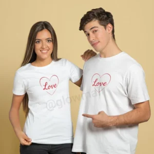 Classic Love, Timeless Style! | "Love" Matching T-Shirt Set for Couples | Perfect Anniversary Gift