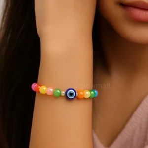 Multicolor Pearl & Evil Eye Protection Bracelet for Men and Women – Glow Mall Spiritual Jewelry