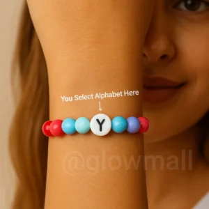 Multi-Color Alphabet Custom Beads Bracelet – Glow Mall Personalized Gift