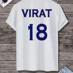 Virat Kohli 18 Indian Cricket Team Fan T-Shirt for Men | Breathable Polyester Jersey, 160 GSM