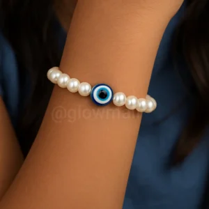 Women’s Evil Eye & Pearl Beads Bracelet – Spiritual Raksha Jewelry by Glow Mall