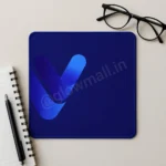 Glow Mall Minimalist 'V' Logo Mousepad | Modern Office & Gaming Desk Mat
