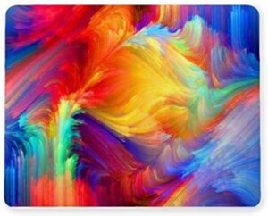 Glow Mall Abstract Art Color Burst Mousepad | 7×9 Inch, Non-Slip Rubber Base