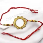 Glow Mall Antique Gold Personalized Photo Rakhi | Elegant Rakshabandhan Gift