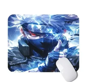 Glow Mall Kakashi Chidori Mousepad | Naruto Anime Gaming Desk Mat, Non-Slip Base