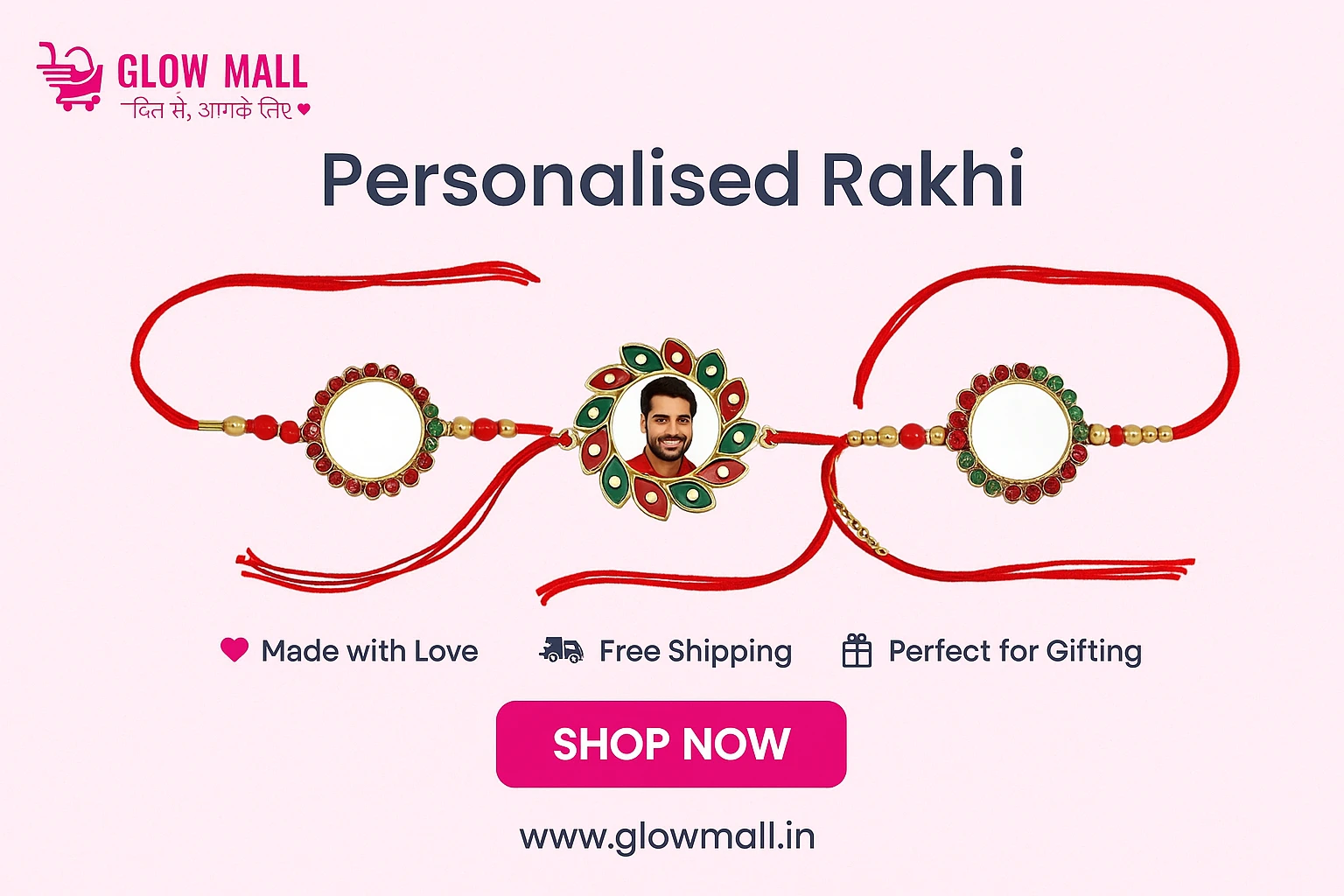 Glow Mall Personalised Rakhi for Raksha Bandhan 