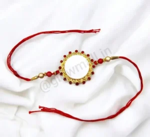 Glow Mall Personalized Jewelled Photo Rakhi | Custom Rakshabandhan Gift for Brother