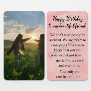 Custom Birthday Wallet Card for Best Friend – PVC Printed, Waterproof, Lifetime Gift