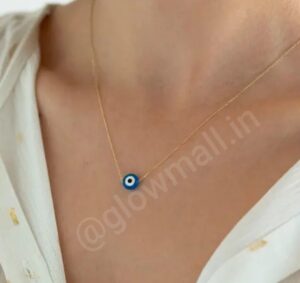 Glow Mall Gold-Plated Evil Eye Necklace for Women & Girls | Protection Pendant