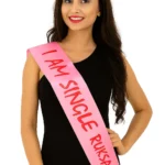 Customised Pink Celebration Sash – Personalised Party Accessory for Birthdays, Bachelorette & Special Events