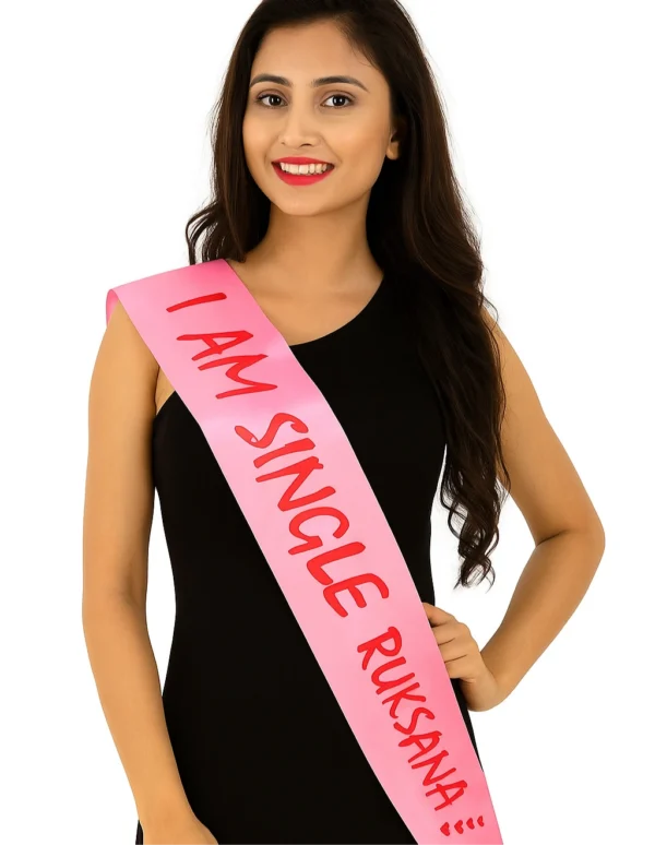 Personalised Party Celebration Sash in Pink – Perfect for Birthday & Bachelorette