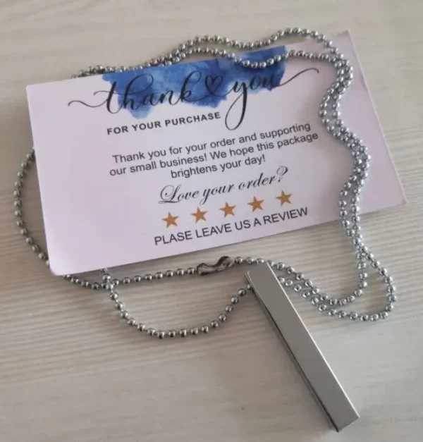 Glow Mall stainless steel silver pendant necklace with chain for men and women