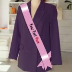 Glow Mall Personalised Printed Sash Ribbon – Custom Text Sublimation Sashes for All Occasions