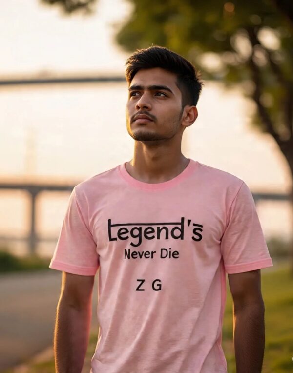 Glow Mall "Legend's Never Die" Zubin Garg Sublimation Printed Polyester T-Shirt for Men - Lifetime Washable Print | - Image 3
