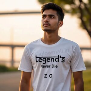 Glow Mall Legend's Never Die Zubeen Garg Polyester T-Shirt White