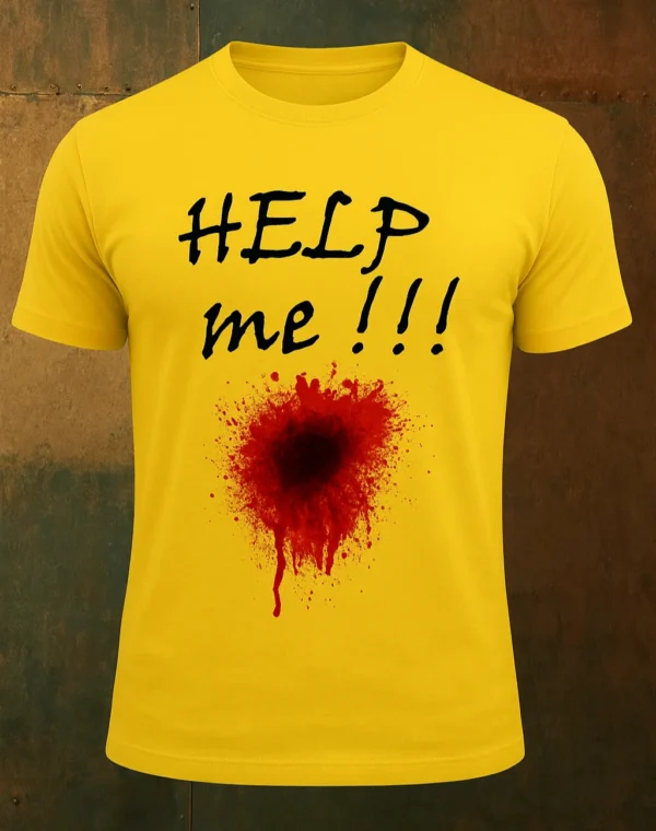 Glow Mall Halloween scary print Help Me sublimation polyester t-shirt