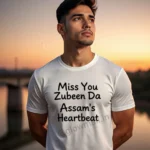 Glow Mall “Miss You Zubeen Da – Assam’s Heartbeat” T-Shirt | Tribute Tee Sublimation Print Polyester