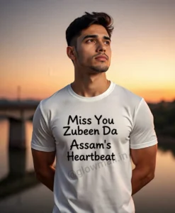 Glow Mall “Miss You Zubeen Da – Assam’s Heartbeat” T-Shirt | Tribute Tee Sublimation Print Polyester