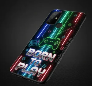 Born To Play Neon Gaming 3D Sublimation Mobile Cover | Personalized Hard Case All Models – Glow Mall