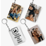 Personalised Pure Metal Rectangle Key Chain – Sublimation Photo Print, Waterproof, Durable | Glow Mall