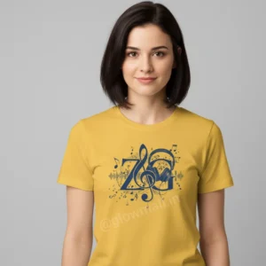 Zubeen Garg Printed T-shirt yellow colour, Glow Mall, tribute, best online, India