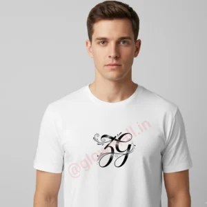 ZG Monogram Tribute T-shirt, fan-made, premium 160 GSM white polyester, Glow Mall, respectful homage to Zubeen Garg.
